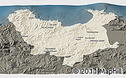 Shaded Relief 3D Map of Skikda, darken