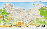 Shaded Relief 3D Map of Skikda, physical outside