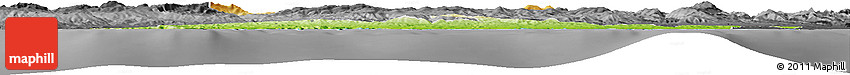 Physical Horizon Map of Skikda, darken, desaturated