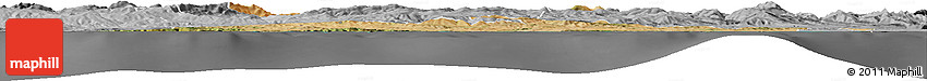 Satellite Horizon Map of Skikda, desaturated