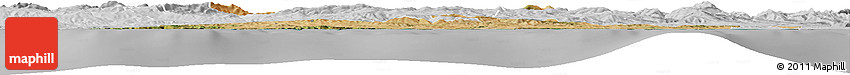 Satellite Horizon Map of Skikda, lighten, desaturated