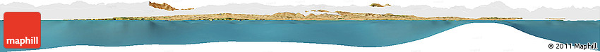 Satellite Horizon Map of Skikda, single color outside