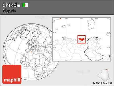 Blank Location Map of Skikda