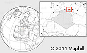 Blank Location Map of Skikda, highlighted country, within the entire country