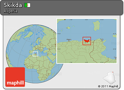 Savanna Style Location Map of Skikda