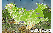 Physical Map of Skikda, darken