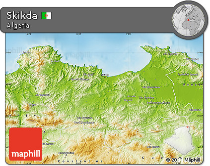 Physical Map of Skikda