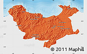 Political Map of Skikda, single color outside