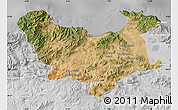 Satellite Map of Skikda, lighten, desaturated