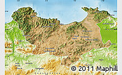 Satellite Map of Skikda, physical outside