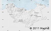 Silver Style Map of Skikda, single color outside