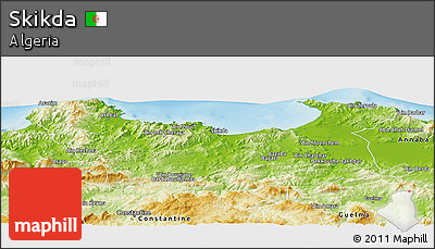 Physical Panoramic Map of Skikda