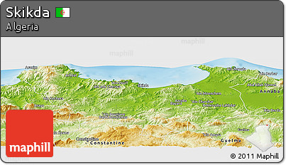Physical Panoramic Map of Skikda
