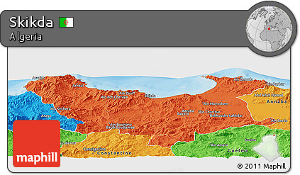 Political Panoramic Map of Skikda