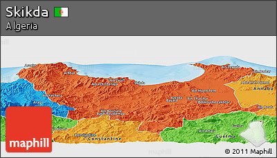 Political Panoramic Map of Skikda