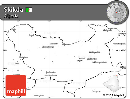 Blank Simple Map of Skikda