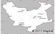 Gray Simple Map of Skikda, cropped outside