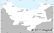 Gray Simple Map of Skikda, single color outside