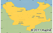 Savanna Style Simple Map of Skikda, single color outside