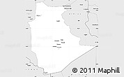 Silver Style Simple Map of Tamanrasset