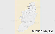 Classic Style 3D Map of Tebessa, single color outside