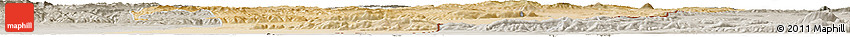Satellite Horizon Map of Tebessa, semi-desaturated