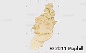 Satellite Map of Tebessa, cropped outside