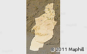 Satellite Map of Tebessa, darken