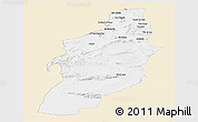 Classic Style Panoramic Map of Tebessa, single color outside