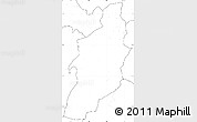 Blank Simple Map of Tebessa, no labels