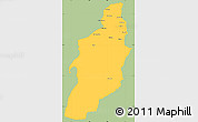 Savanna Style Simple Map of Tebessa, single color outside
