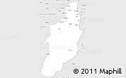 Silver Style Simple Map of Tebessa