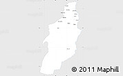 Silver Style Simple Map of Tebessa, single color outside