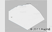 Gray 3D Map of Tendouf, single color outside
