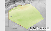 Physical 3D Map of Tendouf, desaturated