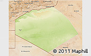 Physical 3D Map of Tendouf, satellite outside