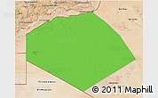 Political 3D Map of Tendouf, satellite outside