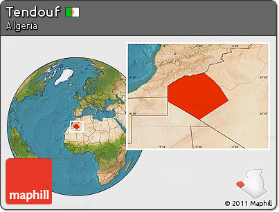 Satellite Location Map of Tendouf