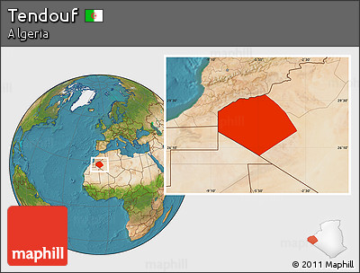 Satellite Location Map of Tendouf