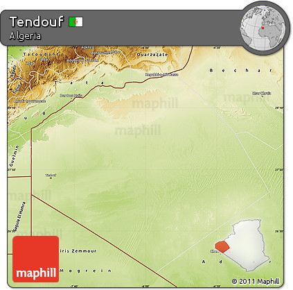 Physical Map of Tendouf