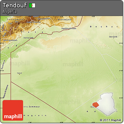 Physical Map of Tendouf