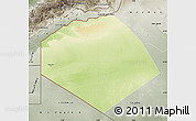 Physical Map of Tendouf, semi-desaturated