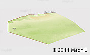 Physical Panoramic Map of Tendouf, cropped outside