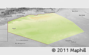 Physical Panoramic Map of Tendouf, desaturated
