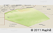 Physical Panoramic Map of Tendouf, shaded relief outside