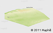 Physical Panoramic Map of Tendouf, single color outside