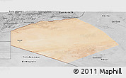 Satellite Panoramic Map of Tendouf, desaturated