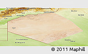 Satellite Panoramic Map of Tendouf, physical outside