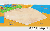 Satellite Panoramic Map of Tendouf, political outside