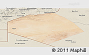 Satellite Panoramic Map of Tendouf, shaded relief outside
